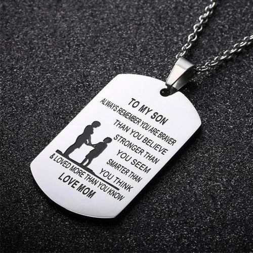 A Mother’s Love - Engraved Necklace for Son 💗💗
